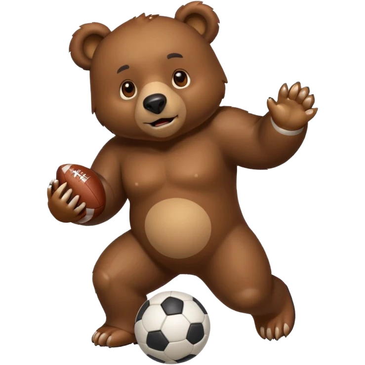 Bear play fotball emoji
