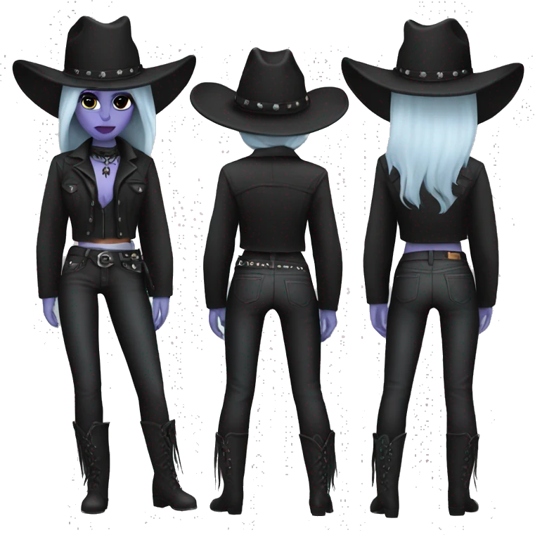 goth cowgirl emoji