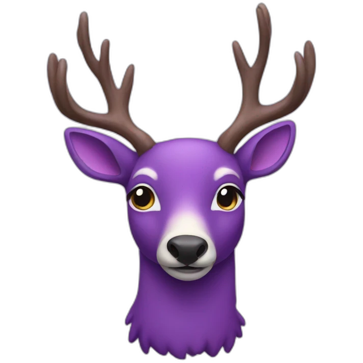 Purple deer emoji