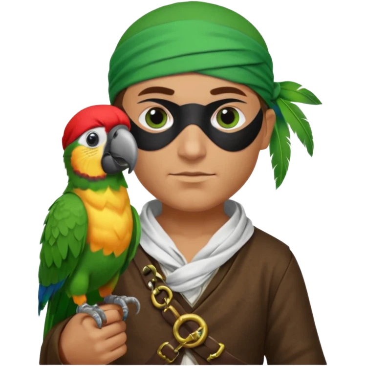 pirate and parrot emoji