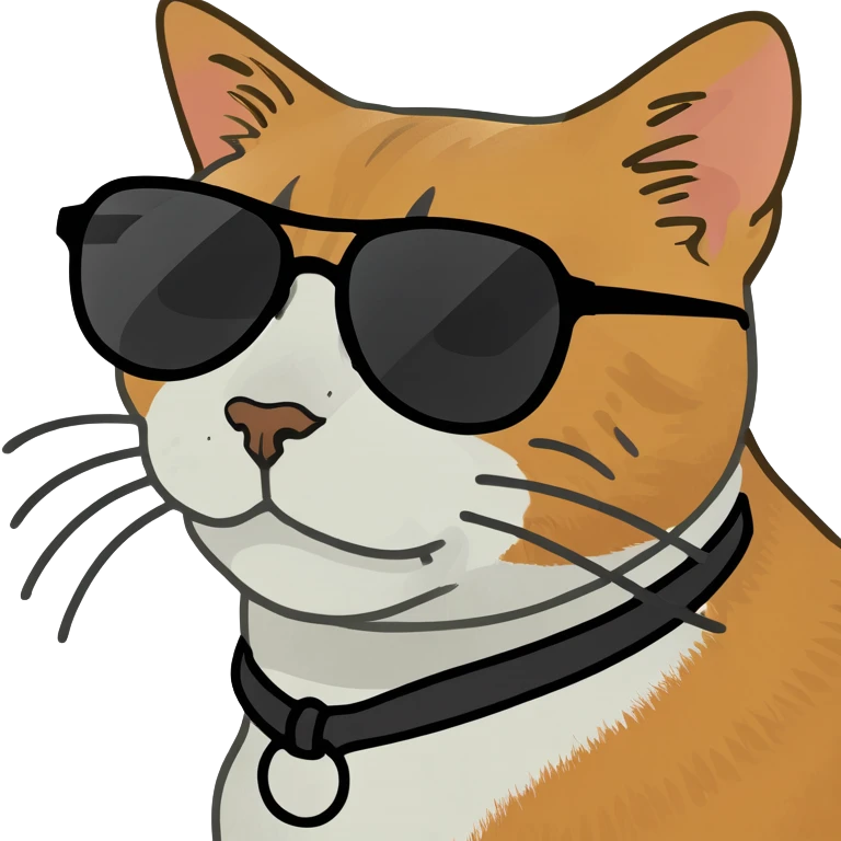 Cat with sunglasses emoji