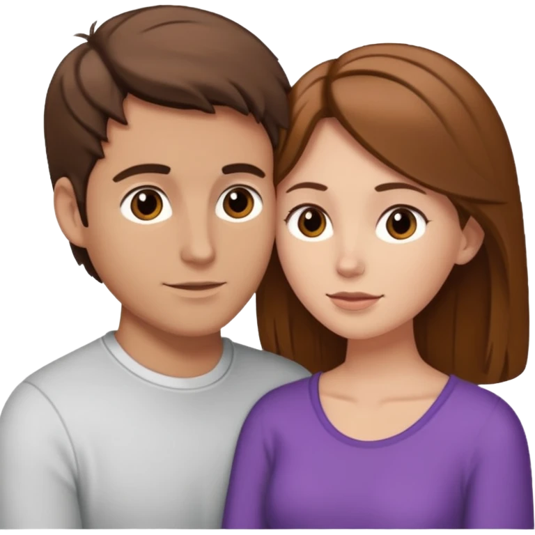 Brown haired white guy doggystyle sex with brown haired white girl emoji