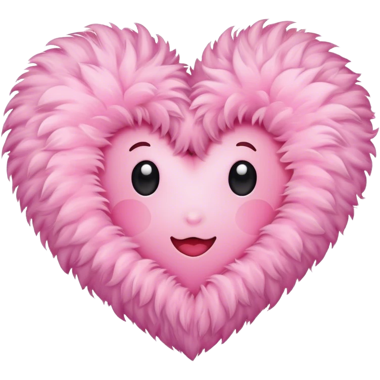 Pink fluffy heart emoji