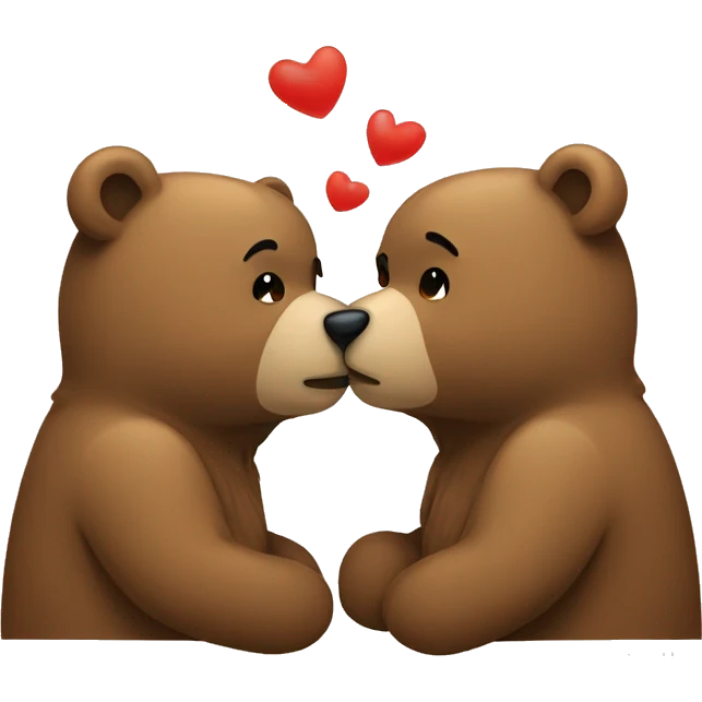 Two bears kissing emoji