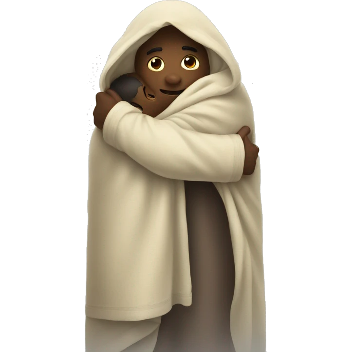 Hug under the blanket emoji