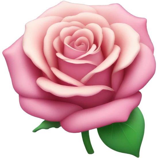 Light pink light green gradient rose emoji