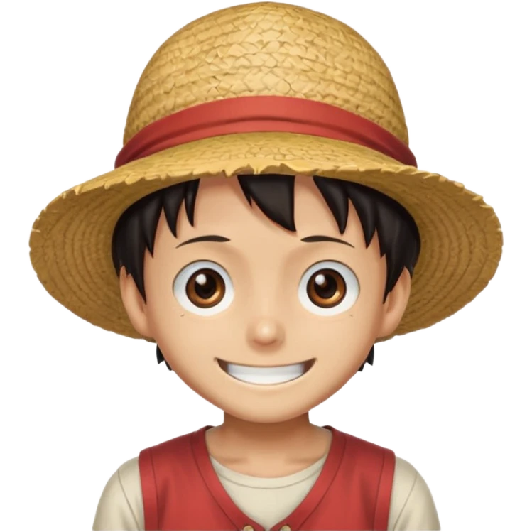 Luffy smiling animie style emoji