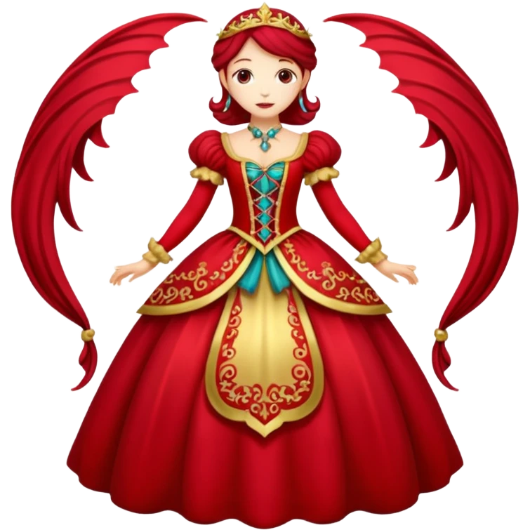 Fairy Tale Costume including red and other colors emoji
