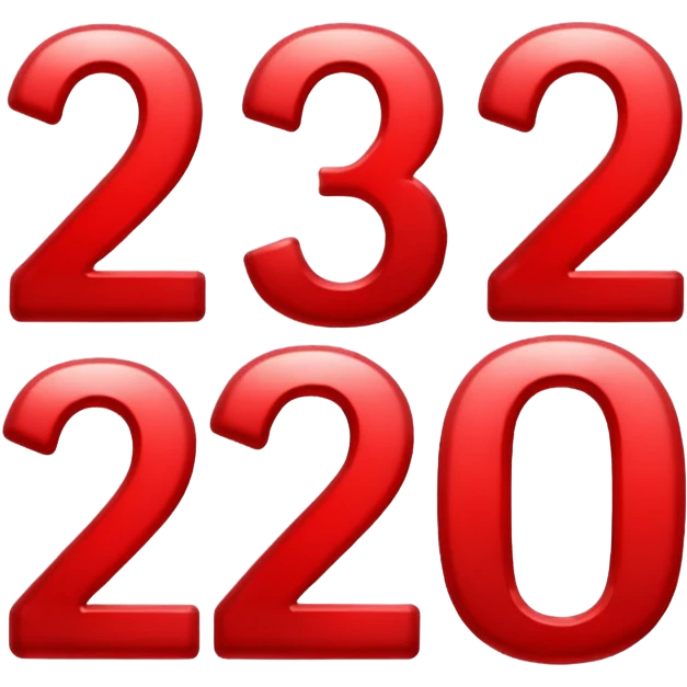 red numbers "2023" emoji