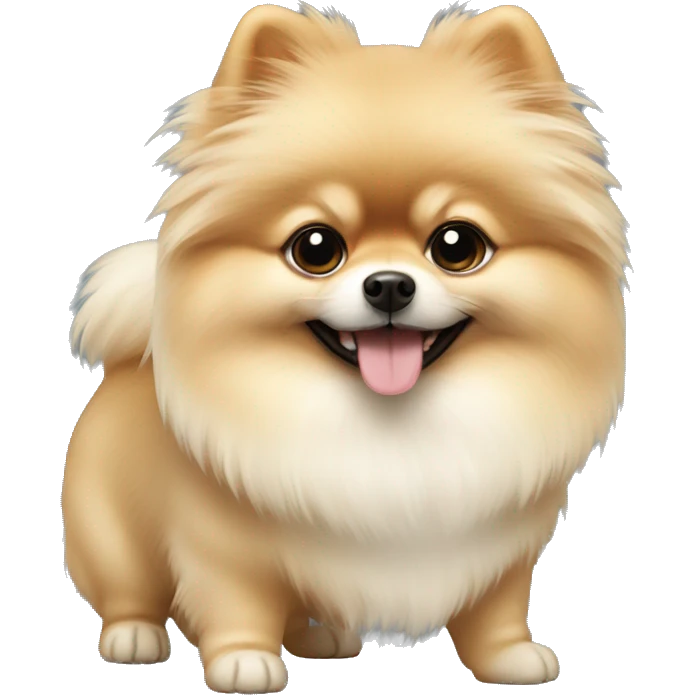 Cream Pomeranian  emoji
