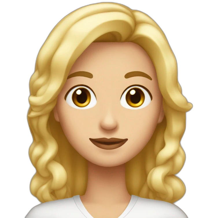 señora con pelo cafè claro rubio emoji