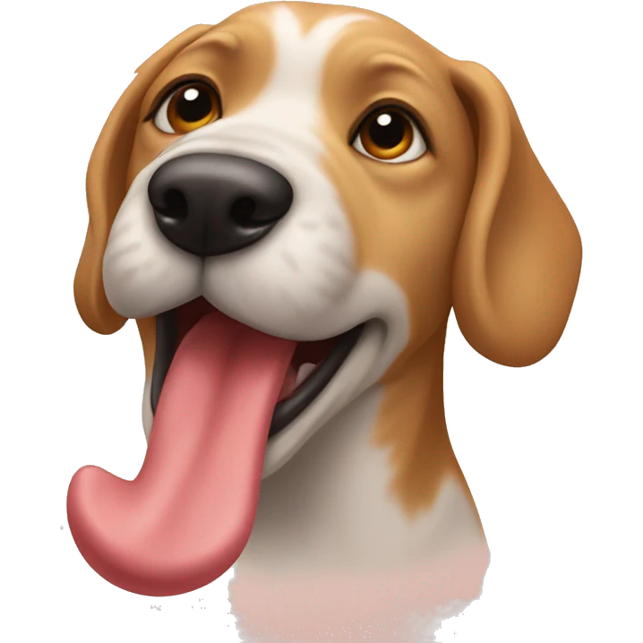 Dog licking face emoji