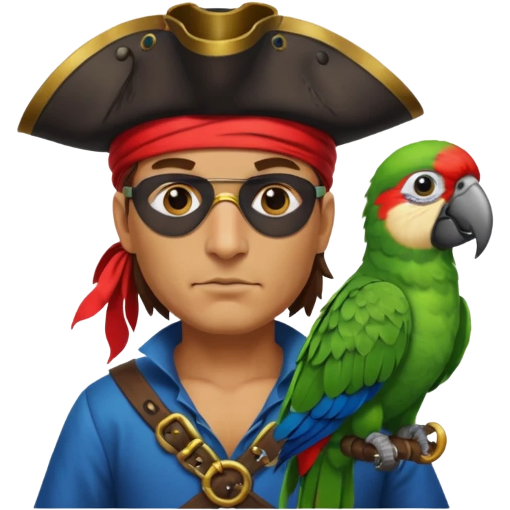 pirate and parrot emoji