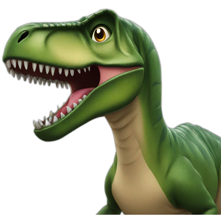 Chat sur t-rex emoji