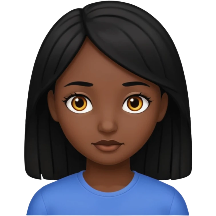 بنت سمرا شعر اسود  emoji