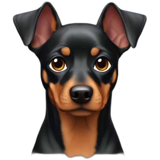Chien pinscher noir emoji