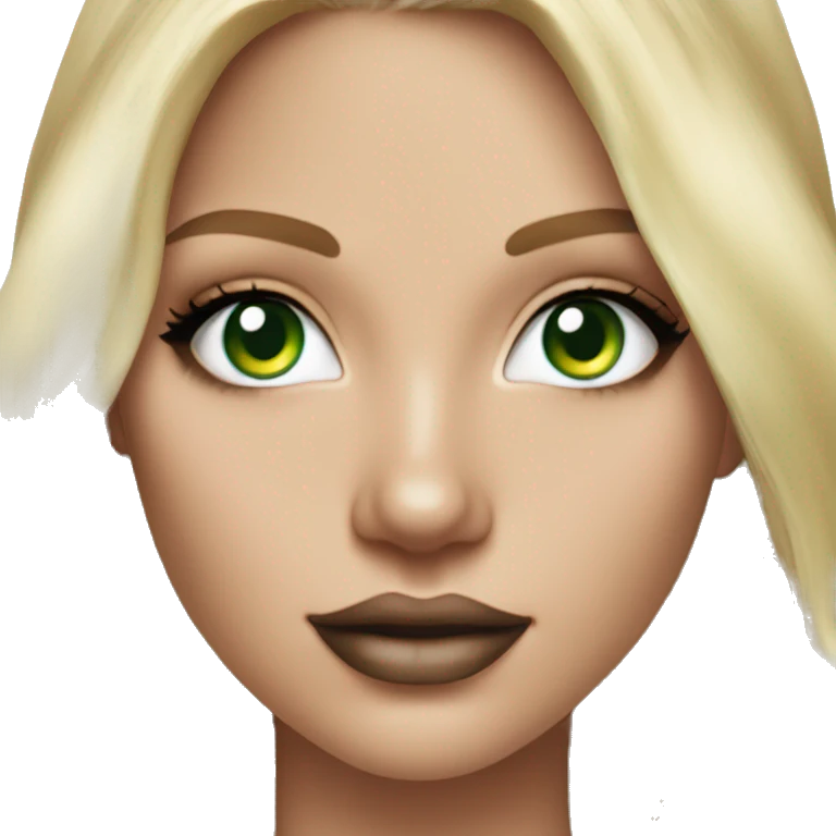Realistic victoria secret model blonde green eyes  emoji