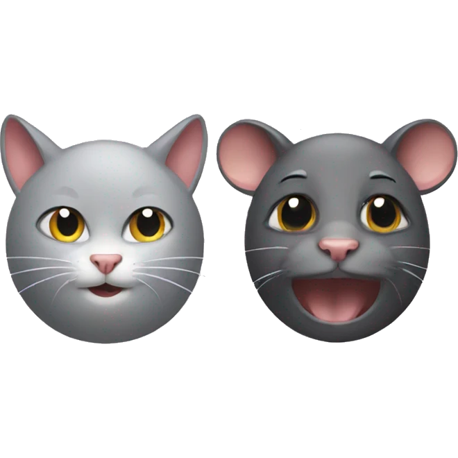 cat and rat  emoji