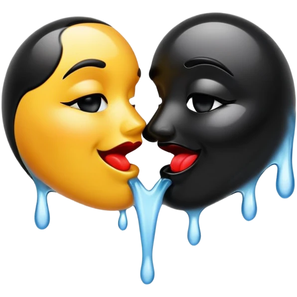 Black kiss  emoji