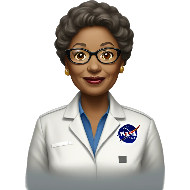 Annie Easley, NASA scientist uniform, unbespectacled emoji
