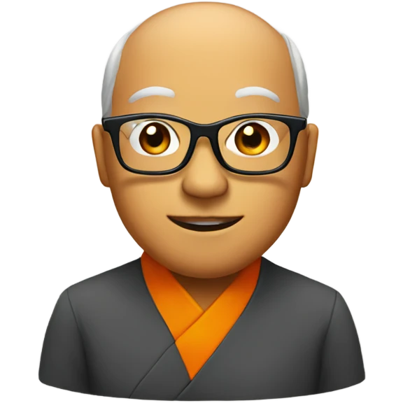 Mandarin with glasses emoji