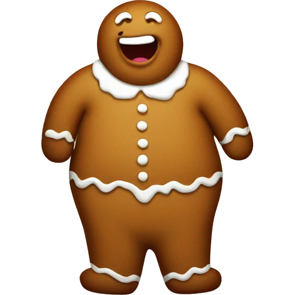 fat gingerbread man emoji