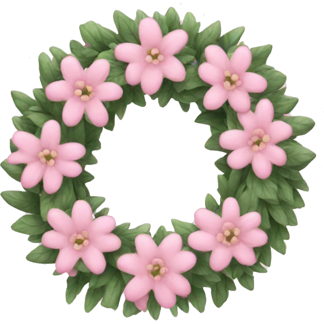 Light pink wreath  emoji