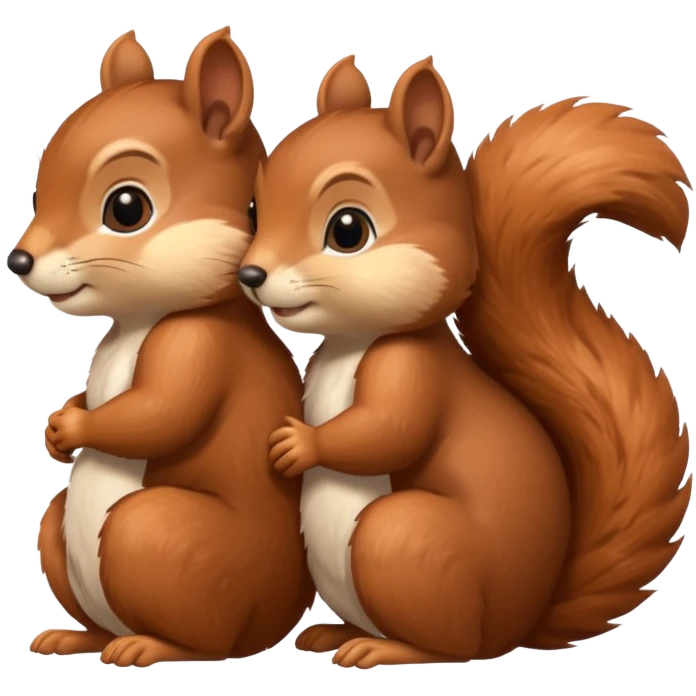 two squirrels cuddling emoji