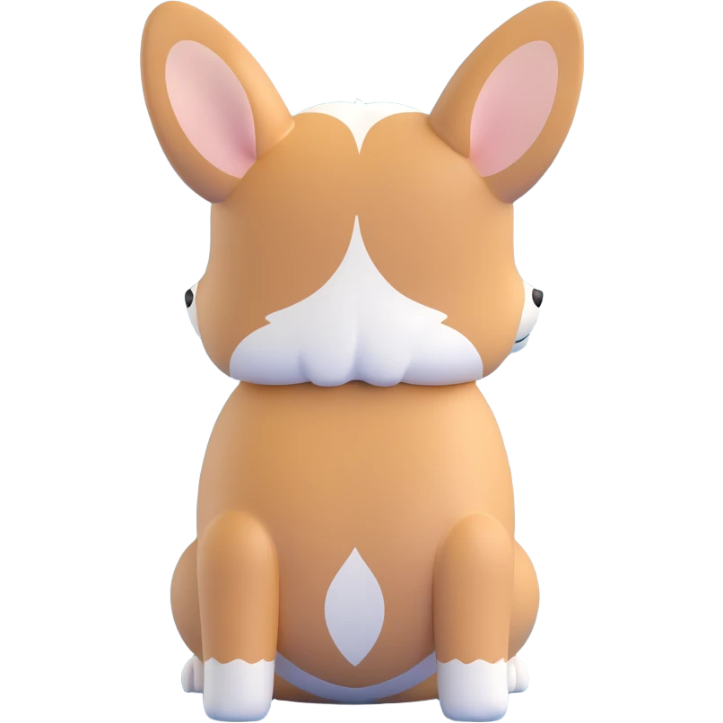 back side of a corgi dog emoji