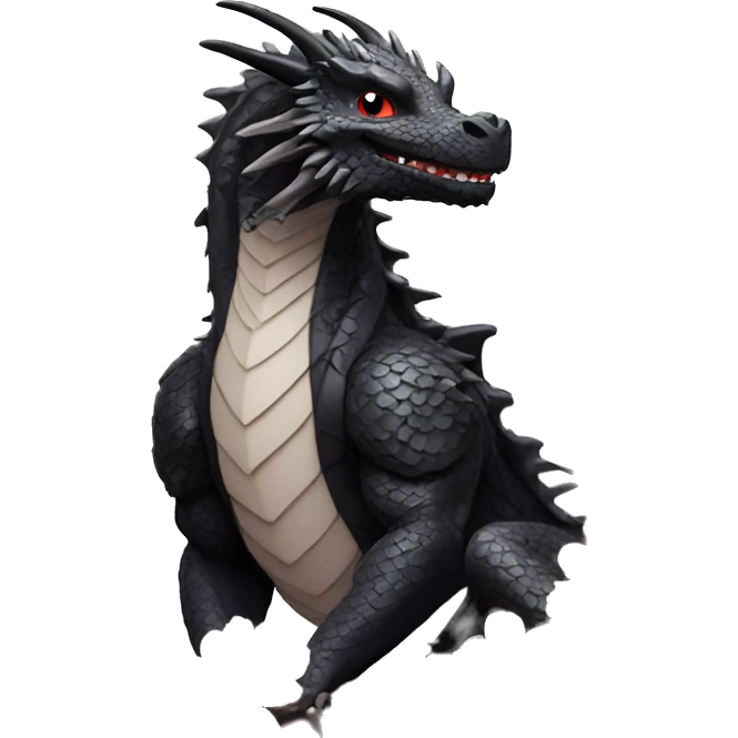 Sweet black Dragon with many Cherry Blossoms emoji