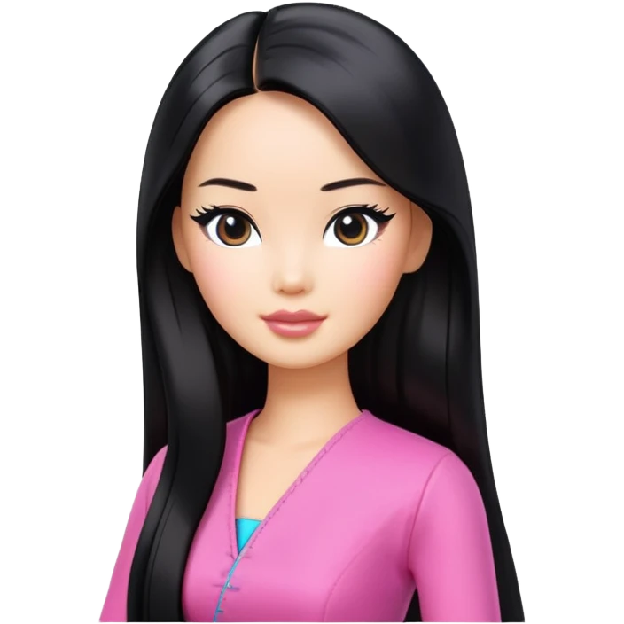 Beautiful Barbie asian emoji