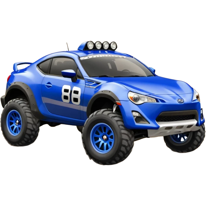 2013 scion fr-s ultramarine off road 4wd monster Baja dessert stadium racer number 86  emoji