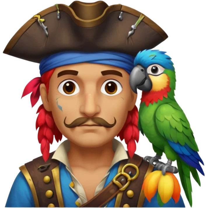 pirate and parrot emoji