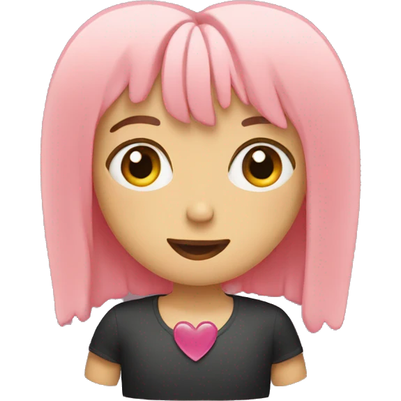 Heart with bangs  emoji