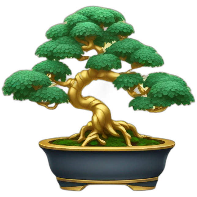 Golden bonsai emoji