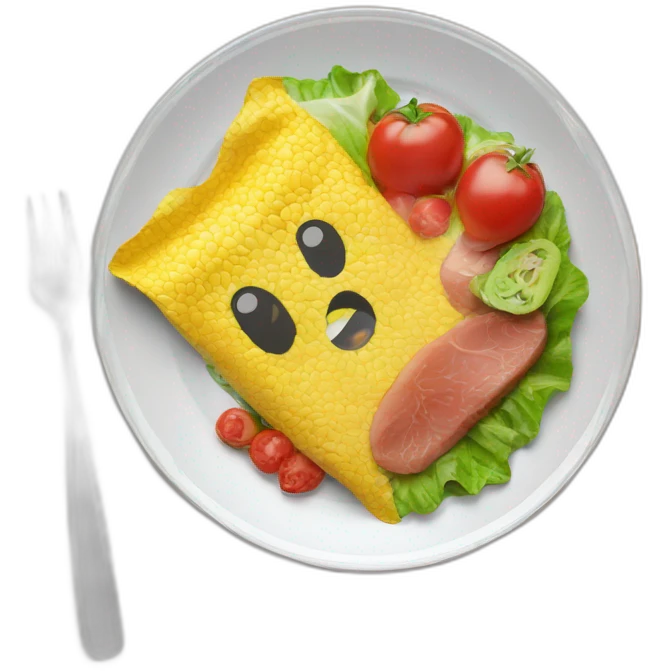 food plate with plastic foil over it, side angle emoji