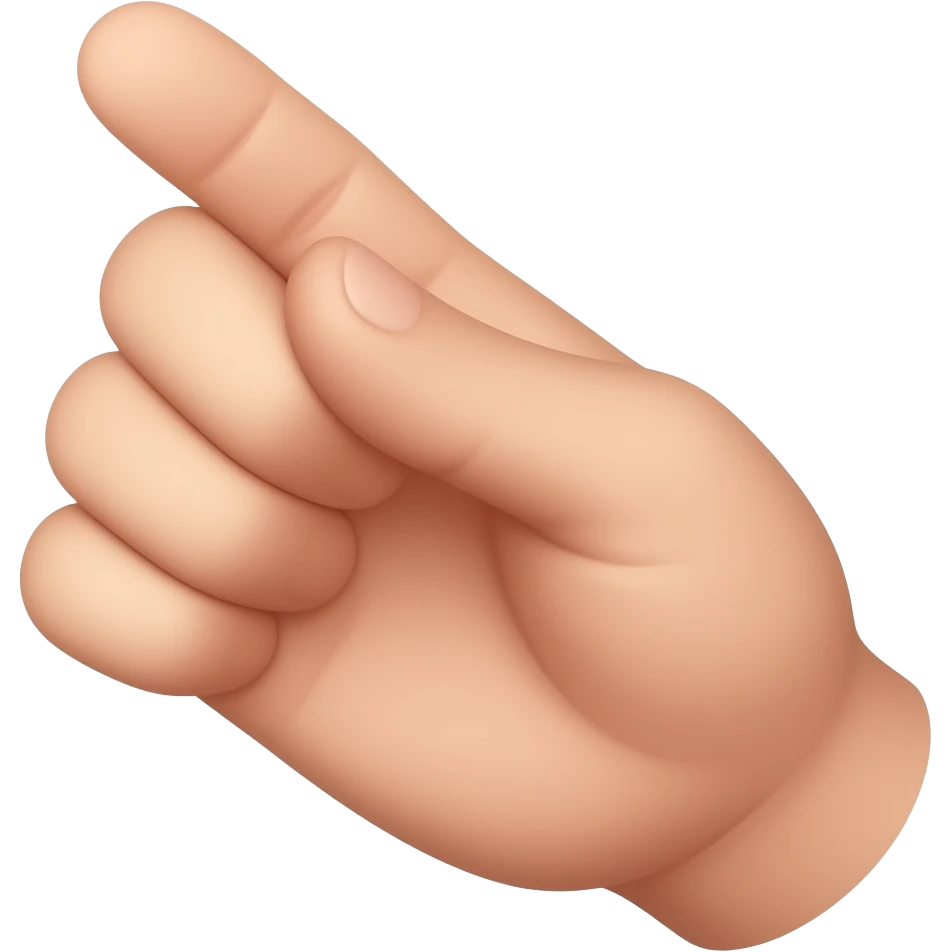 finger gesture showing how small emoji