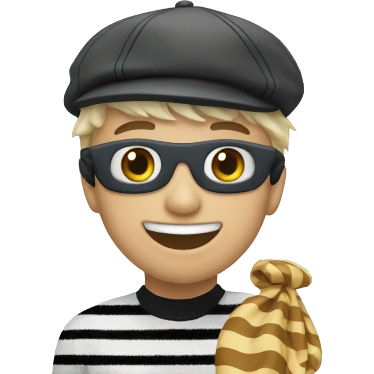 happy boy in striped hat emoji