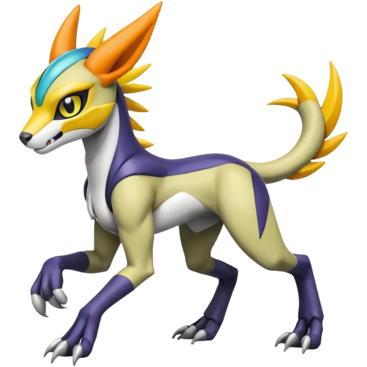 Colorful Meloetta-Wargreymon-Sergal-Pokémon-Digimon-Fakémon-fusion-hybrid-creature emoji