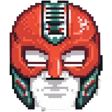 red and black luchador mask emoji