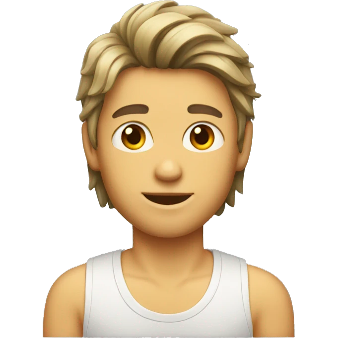a boy with haircut name mullet emoji