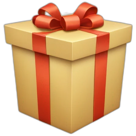 3d smooth gift box with rounded corners emoji