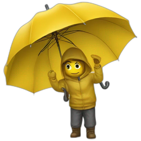guarda chuva amarelo emoji