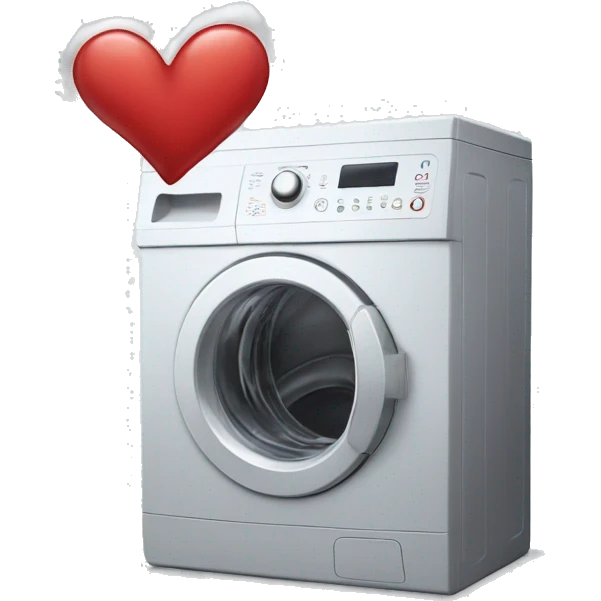 Washing machine, kissing a dryer emoji
