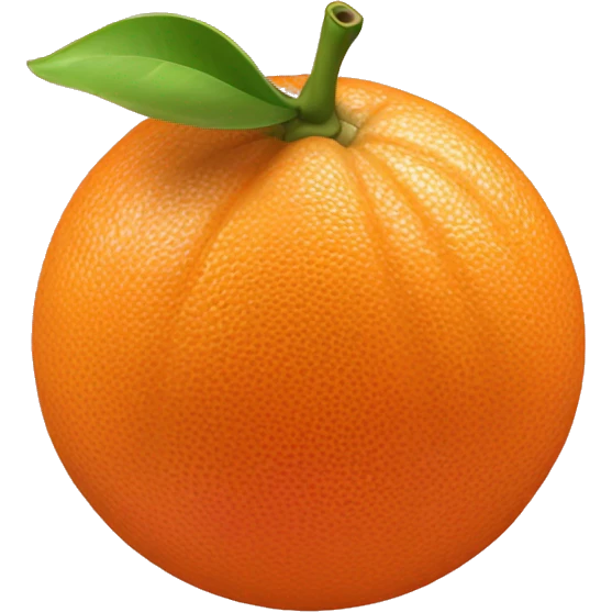 Orange fruit with a pink tint emoji