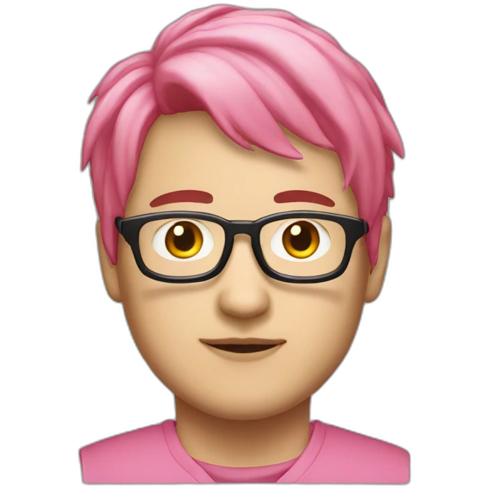 pinkhair-fat-japanese-man-redspectacle emoji