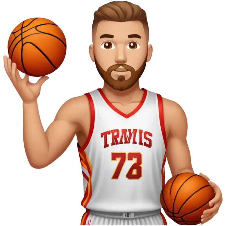 Travis kelce playing basketball  emoji