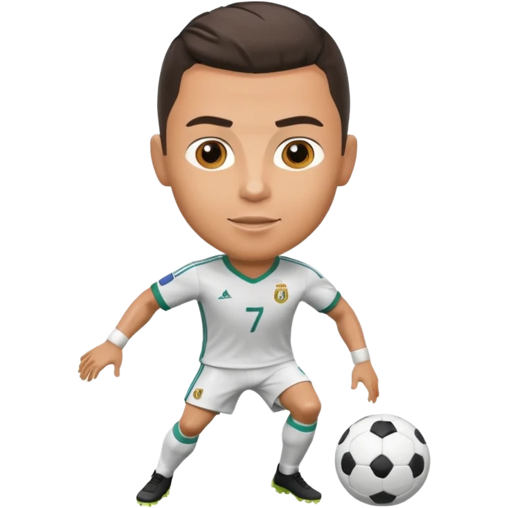 Cristiano Ronaldo futbol oynuyor emoji