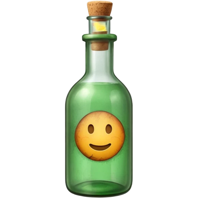 Message letter in green Bottle emoji
