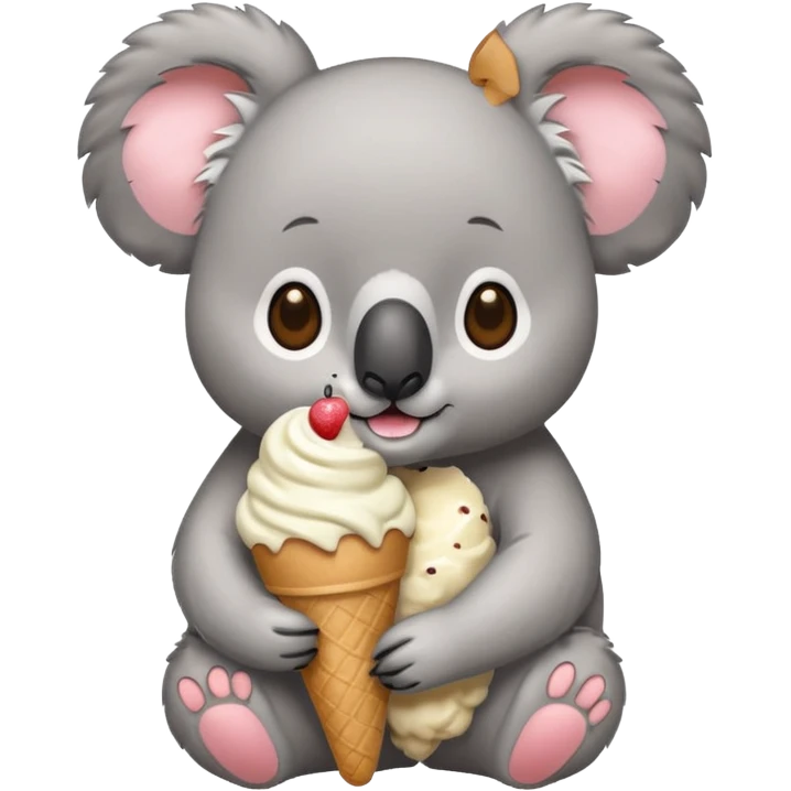 koala eating ice cream emoji